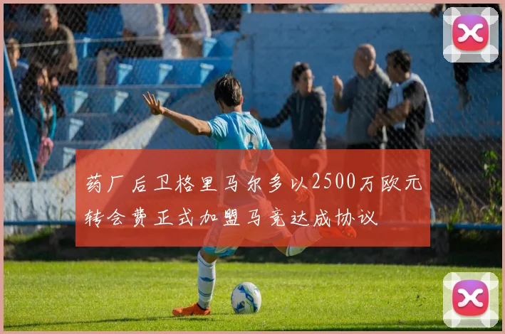 药厂后卫格里马尔多以2500万欧元转会费正式加盟马竞达成协议